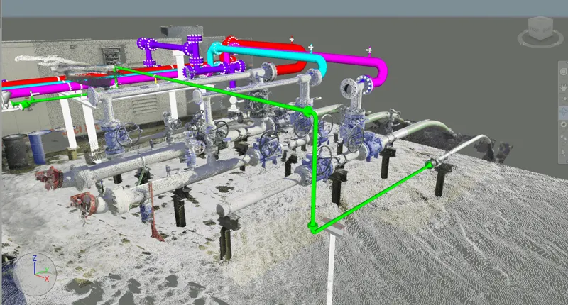 Compressor station 3D laser scanning project Alberta